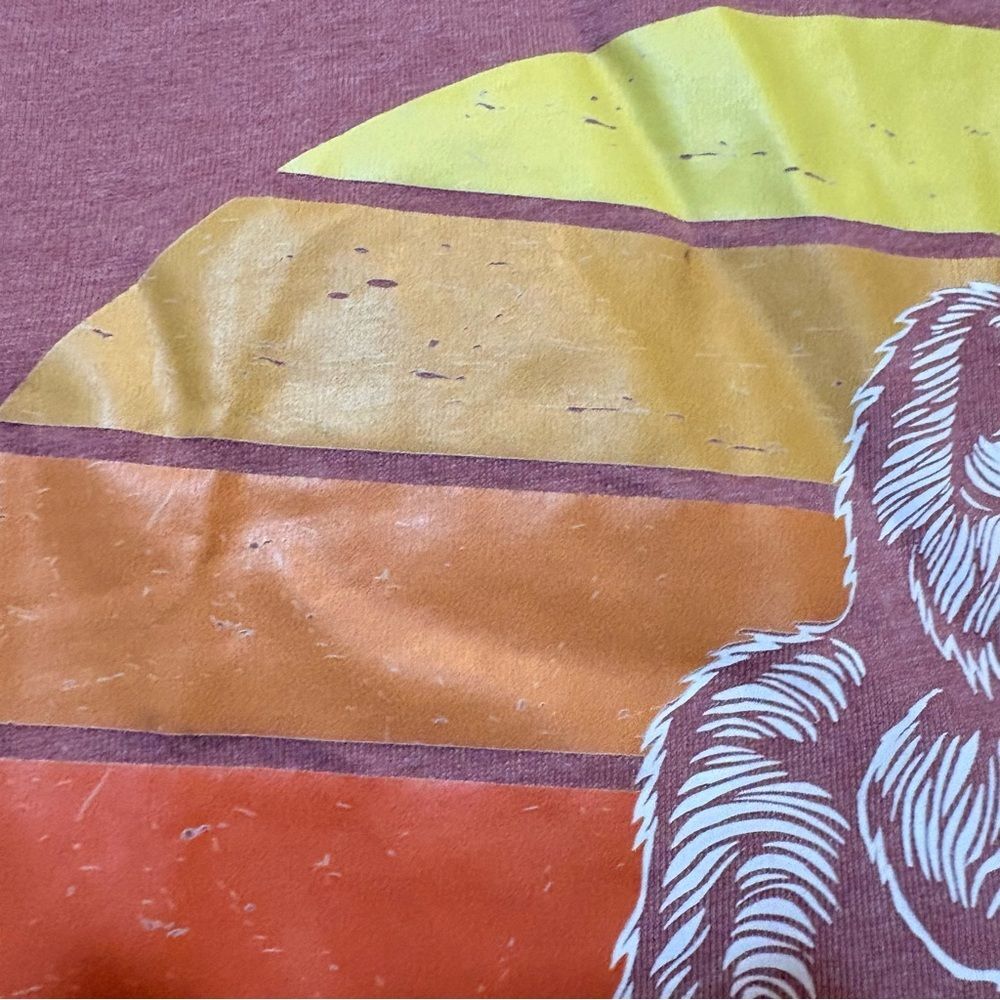 🎭 3/$20 Bella Canvas Bigfoot Guitar Graphic Tee Retro Sunset XL - Picture 5 of 5